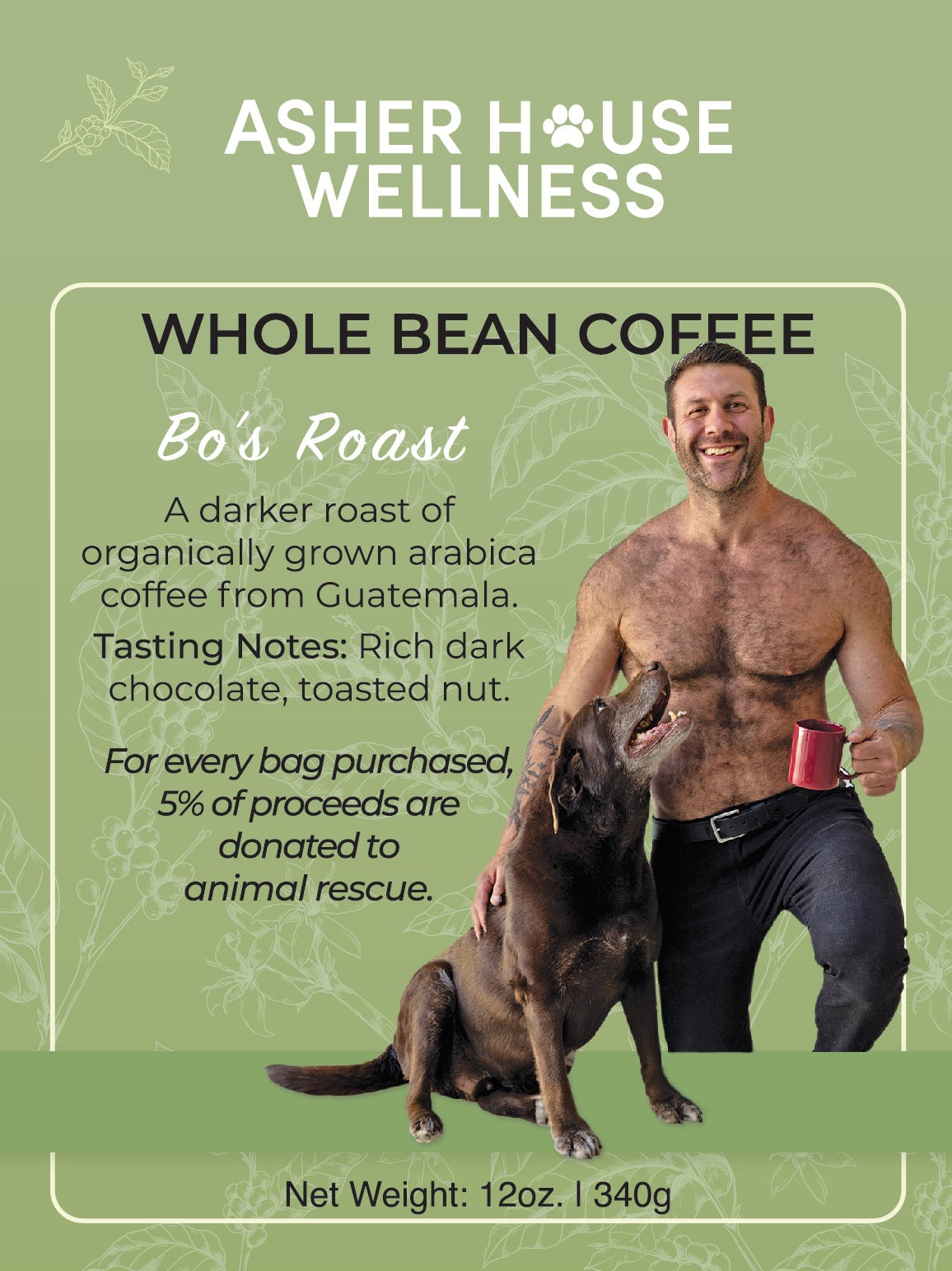 Bo's Dark Roast Organic Whole Bean Coffee